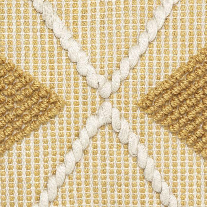 Coussin recyclable "Row Ocre" 45 x 45 cm Atmosphera