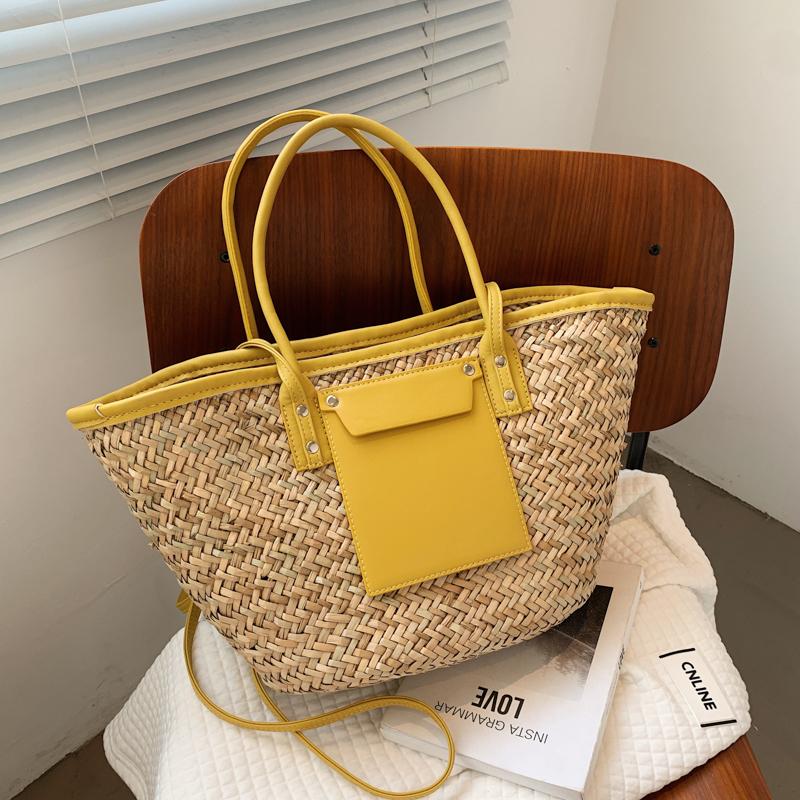 Women's Straw Bags  Shoulder Messenger Bags  Large Capacity Beach Bags  Designer  Summer Fashion  High Quality