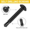 235Pcs carbon steel black round head with buffer drill screw