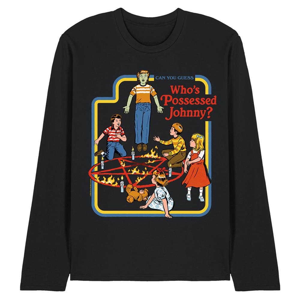 Steven Rhodes Unisex Adult Who´s Possessed Johnny Long-Sleeved T-Shirt