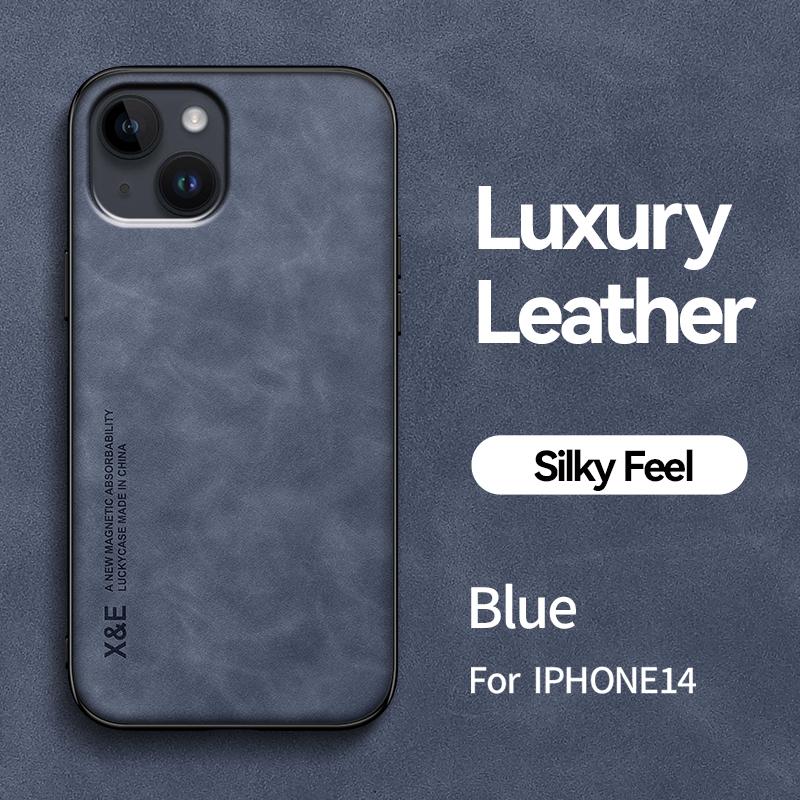 Luxury Magnetic Sheepskin Soft Leather Cases For iPhone 14 13 12 11 Pro Max Mini X XR XS SE 2 7 8 Plus Support Car Holder Cover
