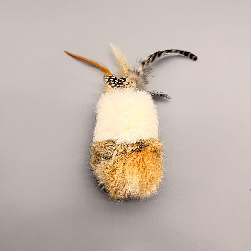 Rabbit Fur Matatabi Cat Chew Toy Teeth Cleaning Self Amusement Pet Toy Replacement Head