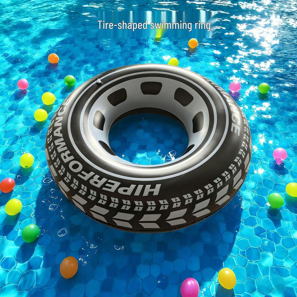 Schwimmring mit Reifenprofil für Erwachsene & Kinder - Schwimmhilfe für Anfänger & Sommer-Wasserspielzeug