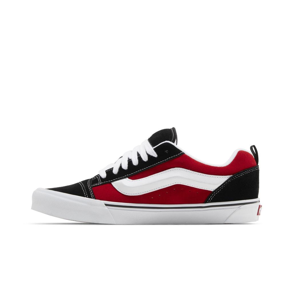 Vans Men's Knu-Skool 'Black Red' (Unisex) Red / True White Skate Shoes VN0009QC6RT