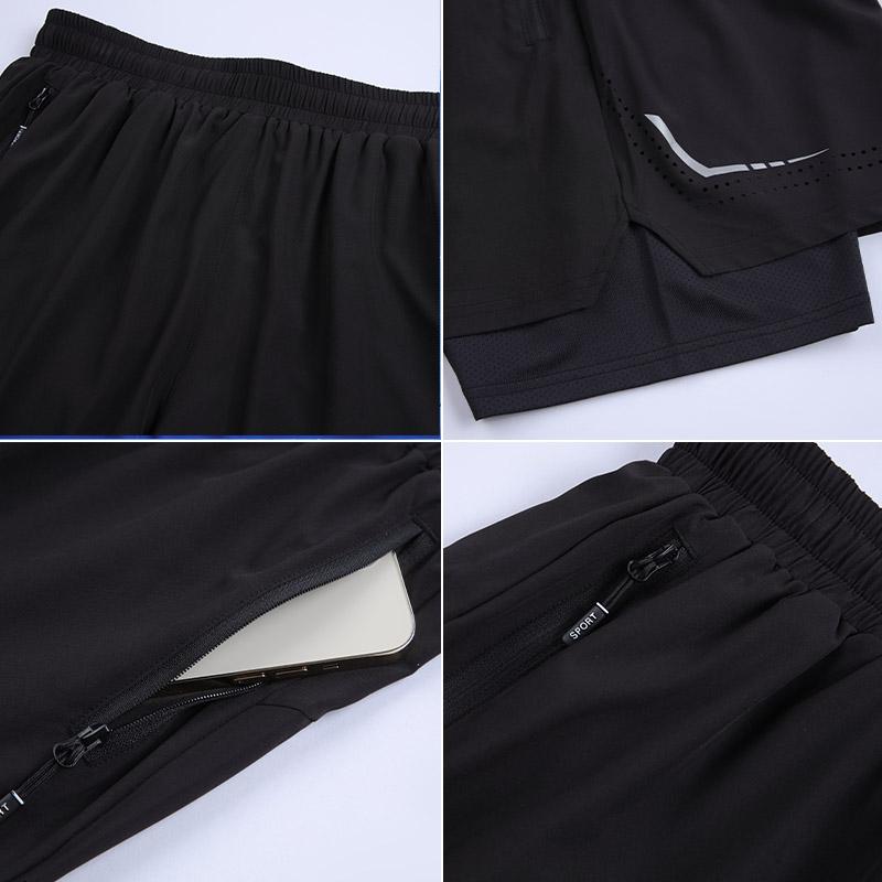 Mens marathon Running Shorts Training Tights Sports for Men Gym Jogging Sportswear Male Basketball Fitness Double Shorts Dry Fit
