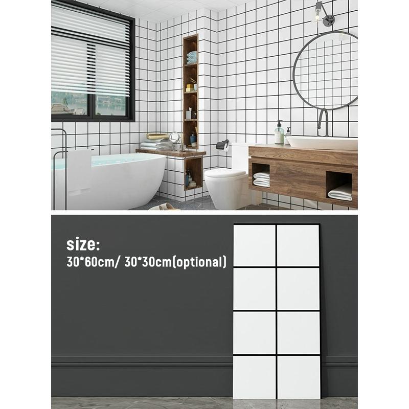 10Pcs Waterproof Marble Tiles Sticker PVC Self Adhesive Vinyl Wall Stickers Bathroom Kitchen Cupboard Backsplash Decor Decals