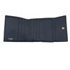 CELINE Circle logo leather Tri-fold wallet Navy leather Used