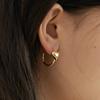 Pendientes de aro de corazón (2 colores)