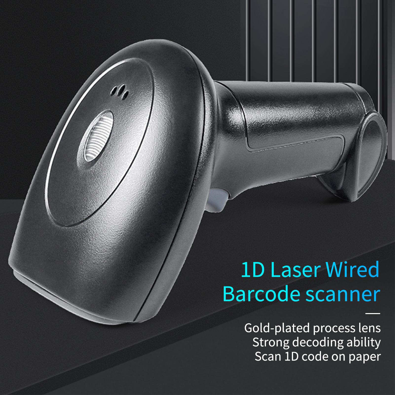 

Bar Scanner USB Rder 1D Wired with Support for Supermarkets Compatible with