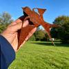 Rusty Iron Swallow Garden Decoration Stake 3D Swallow Bird Iron Art Stake Balcony Statue for Outdoor Patios and Lawn