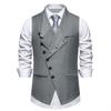 Mens Single Breasted Slanted Placket Formal Suit Waistcoat Vest For Wedding Party