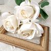 Artificial Flower Faux Silk Flower Fabric Soft Pliable Petals Flexible Stems Realistic Look Fake Roses Wedding Bouquets Photo Props