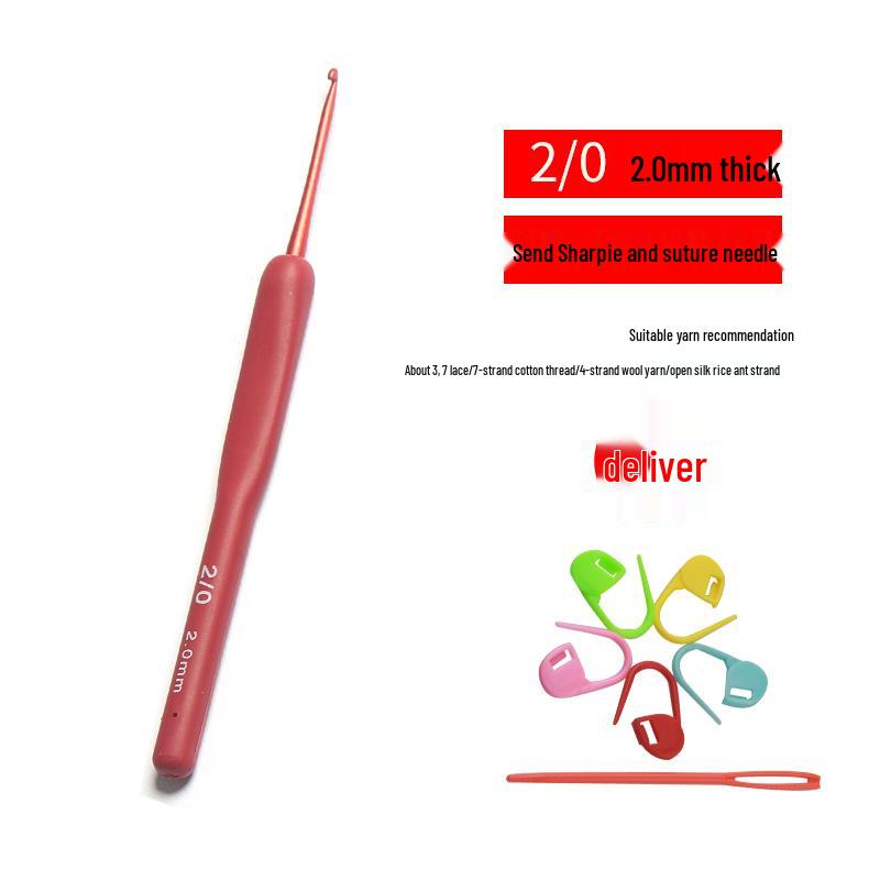 

Red Soft Grip Crochet Hook Set for Sweater, Slippers, and Scarf Crafting