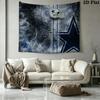 Dallas Cowboys Logo Wall Tapestry Aesthetic Wall Hanging Printed Fabric Blanket Decorative Tapestries for Bedroom Living Room Home Decor
