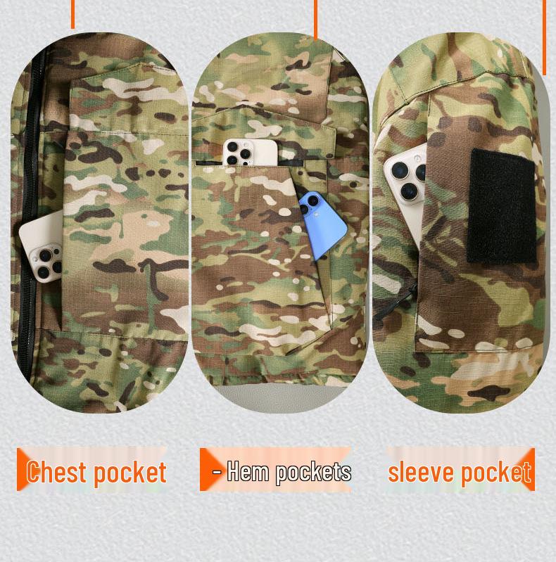 Waterproof Camouflage Graphene Military Overcoat: Insulated Winter Work Jacket with Plus Velvet for Cold Storage