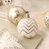 Pack of 16 Champagne Gold White Christmas Tree Traditional Pendant Ornaments