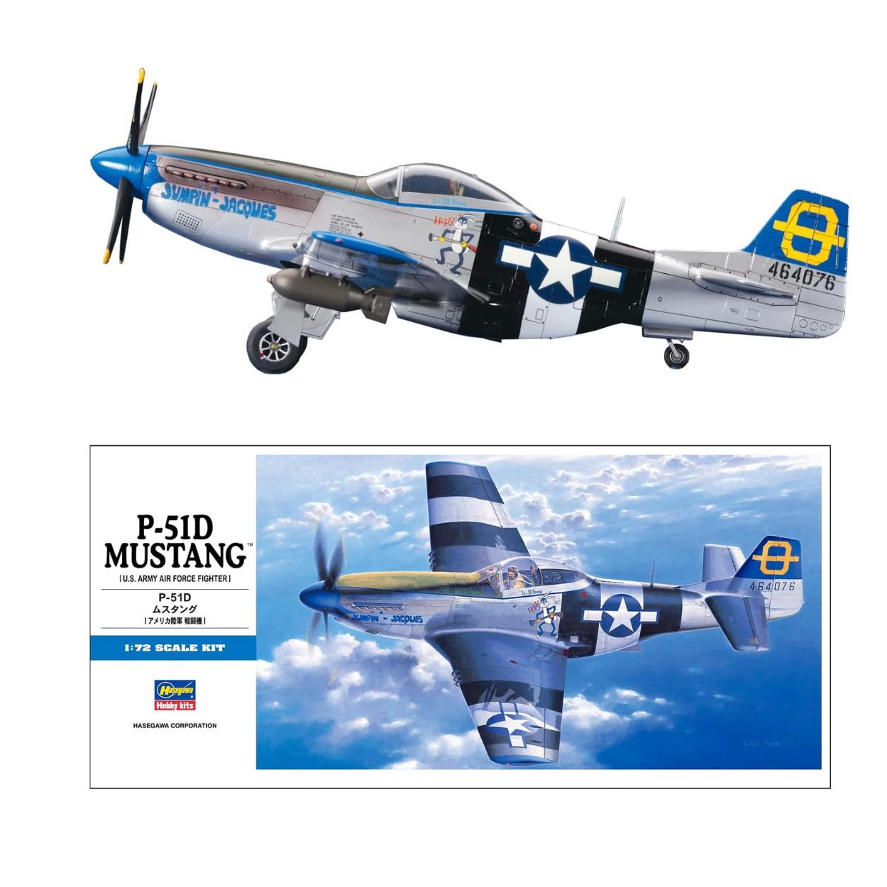 Hasegawa US Army Mustang Plastic Model Kit D25 1/72 P-51D