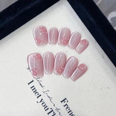 Pure Hand-made Phototherapy Wear Nail Tablets Cute Cat Claw Wear Nail Finished Product Reusable Nail Patches