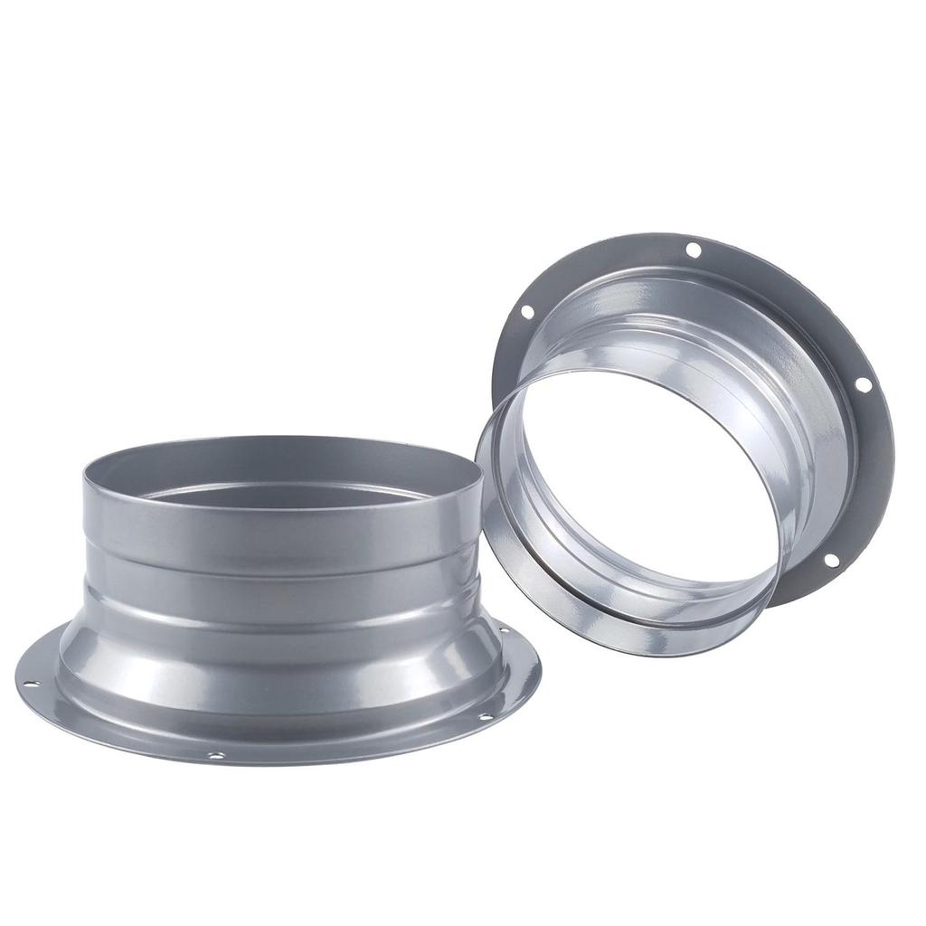 Square to Round Metal Duct Connector for Range Hood, 75-250# Clamp Connection Flange