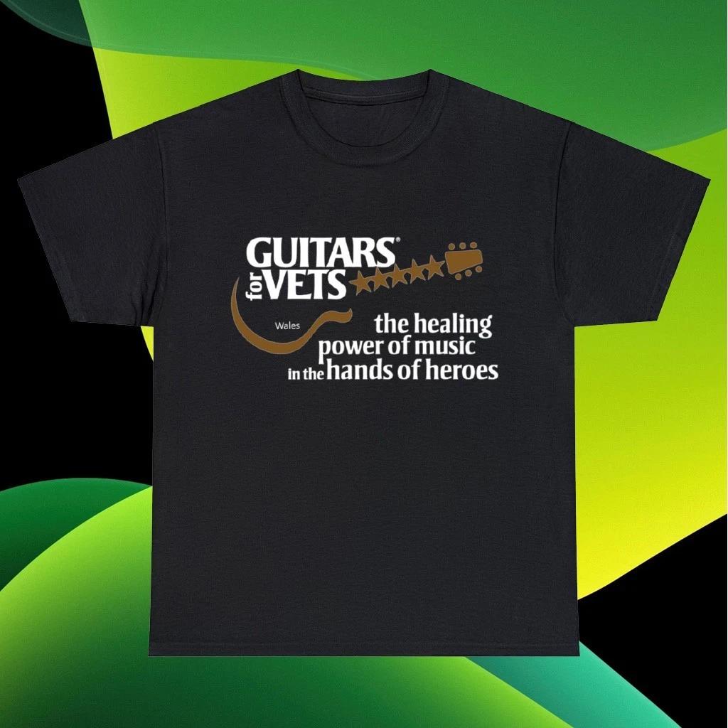 

New Guitar s For VETS Logo American Funny T-Shirt Size S to 5XL S