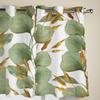 Grüne Blätter auf weißem Hintergrund Fenstervorhang für Wohnzimmer Schlafzimmer Dekoration Vorhänge Luxus Küchenvolantvorhänge