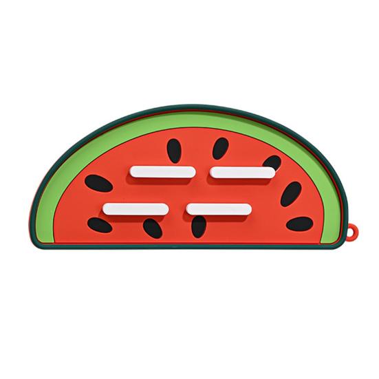 Topfdeckelhalter Wassermelonenform Küchenhelfer Hitzebeständige Silikon-Topfunterlage Mehrzweck-Isolierung Topfabdeckung Rutschfest