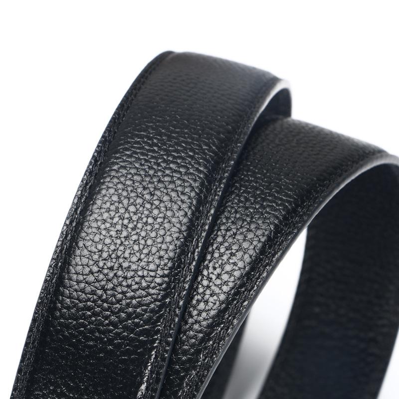 Open Edge Cowhide Belt Strip  Men's Automatic Buckle Belt Body  Cowhide Belt Strip