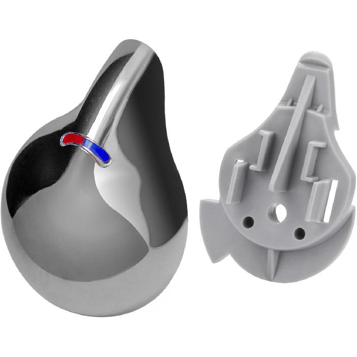 RP28595 Запасные части для ручки душа, Ручка регулировки температуры для смесителя Delta, Ручка и крышка регулировки температуры, Запасные части для душа Delta