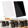 Portable Acrylic Desktop Message Board Vertical with Metal Bracket Drawing Board DIY Desktop Stand Office Home Desktop Ornament