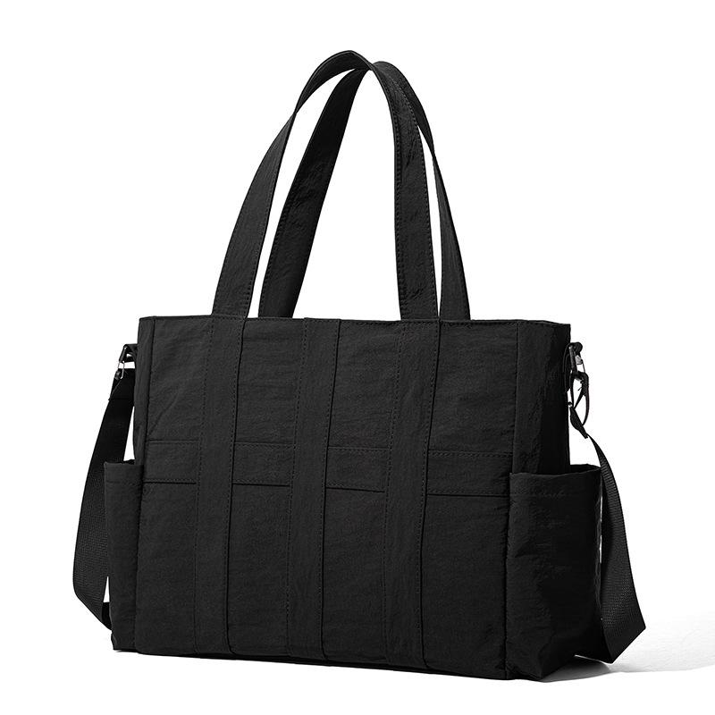 

shoulder bag messenger bag new nylon cloth women s packing fashionable large capacity casual schoolbag tote bag tide чорний