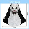 Máscara de Freira de Látex Assustadora Para Festas de Halloween e Eventos de Fantasia Assustadora Para Adultos