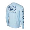 Mens Quick-Dry Fishing Shirt Long Sleeve UV Protection Outdoor Performance T-Shirt Breathable Round Neck