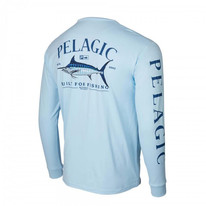 Mens Quick-Dry Fishing Shirt Long Sleeve UV Protection Outdoor Performance T-Shirt Breathable Round Neck