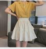 2025 Lato Biała Elastyczna Talia Linia A Krótka Spódnica dla Kobiet