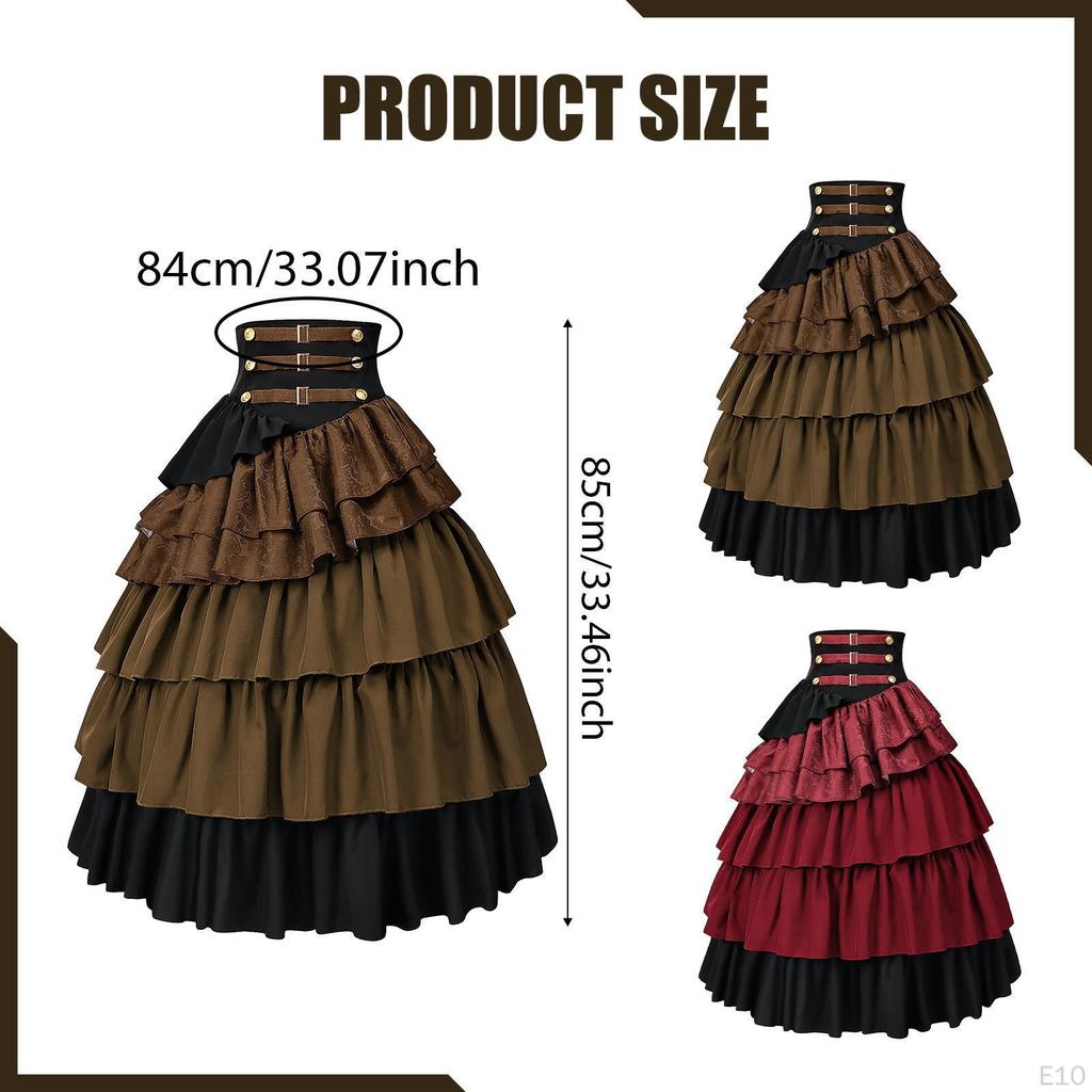 Women's Steampunk Gothic Skirt Halloween Pirate Costume for Christmas Role Play