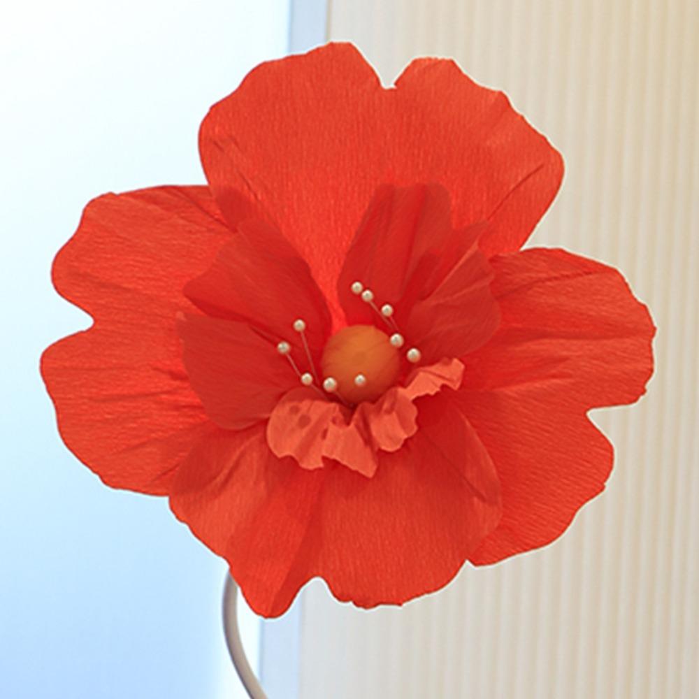 Wrinkles Paper Simulated Flower Crepe Paper Simple Design Three-dimensional Paper Art Wall Layout Window Display Paper Flower