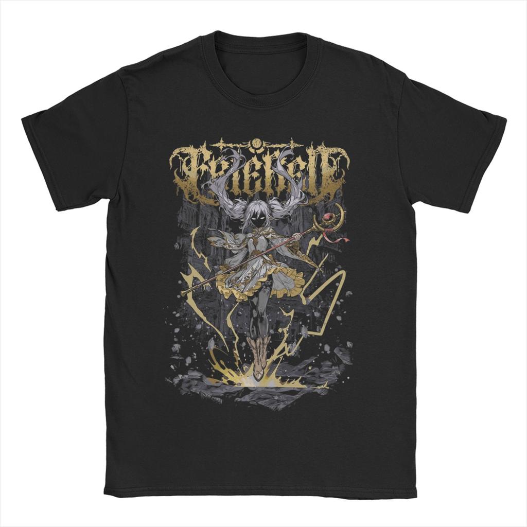 Frieren T Shirt for Unisex Women 100% Cotton Humorous T-Shirt Round Collar  Tees Short Sleeve Clothes 4XL 5XL 6XL
