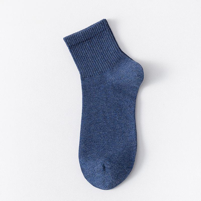 Socken Herren Herbst Unifarben Mittelhohe Socken Atmungsaktiv Schweiß Anti-Geruch Baumwolle Sport und Freizeit Nahtlos Herrensocken