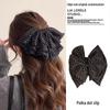Elegant French Retro Polka Dot Bow Hair Claw Clip