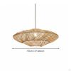 Rattan Pendant Lampshade Retro Design Woven Hanging Light Shade Rustic Elegance Fiber Lamp Cover for