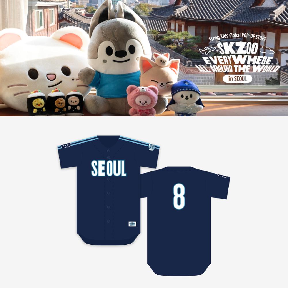 Предзаказ Бейсбольная майка SKZOO Every Where All Around the World в SEOUL Seoul ver.