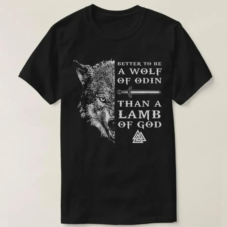 Nordic Warrior Inscriptions Norse Myth Wolf of Odin TShirt 100 Cotton ONeck Short Sleeve Casual Mens Tshirt Size S3XL