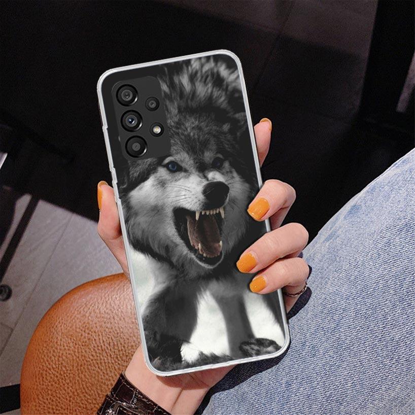 Angry Animal Wolf Fierce Phone Case For Samsung Galaxy A17 A16 A15 A14 A13 A57 A56 A55 A54 A53 A37 A36 A35 A34 A33 A26 A25 A24 A