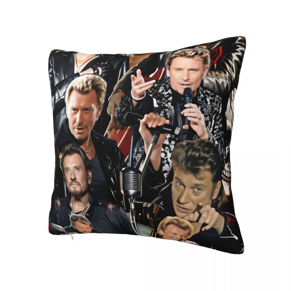 3D Printing Johnny Hallyday Rock Star Pillow Cover Morden Pillow Case For Sofa Bedroom Home Decor Cushion Cover Soft Pillowcases
