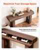 160 cm Console Table, Farmhouse Desk Behind the Couch, Wooden Rectangle Entrance Desk, Narrow Long Sofa Table Accent Stand for Hallway, Bedroom,