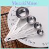 Stylish Steel Stainless Measuring Spoons Set For Baking Cooking And Easy Measurement Ingredient