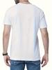 Summer Men's 100% Pure Cotton Casual Loose Fit Plus Size London England Pattern Printed Round Neck Short Sleeved T-shirts