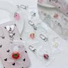 Chic Fruit Themed Clear Keychain Lovely Clear Fruit Bag Key Rings Unique Keychain Accessory Gift for Collectors