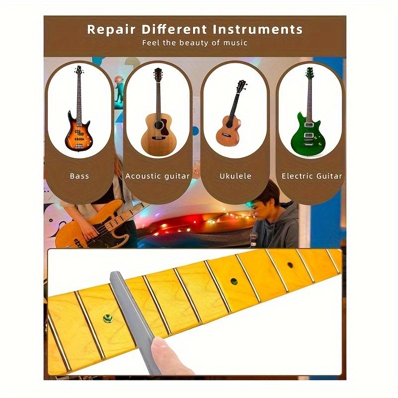 Two Sets Of Guitar Frets Double-sided Files, High Carbon Steel Design Wire Files, With Cleaning Brush Set