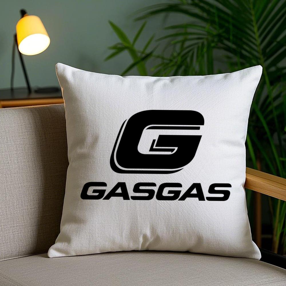 Motorcycle G-Gasgas Cushion Cover Plush Fabric Soft Double-Sided Printed Invisible Zipper Sofa Pillow Case Home Decor